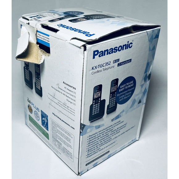 Panasonic KX-TGC352 Expandable Cordless Phone Backlit Display Black Intercom - Picture 15 of 16